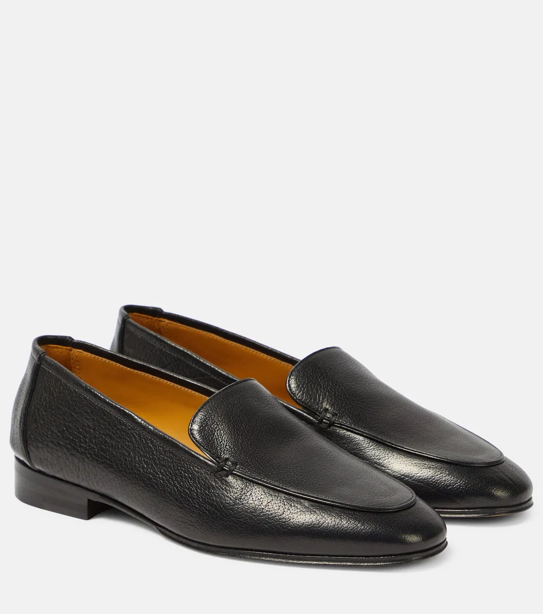 Adam The Row Leather Loafers, Black