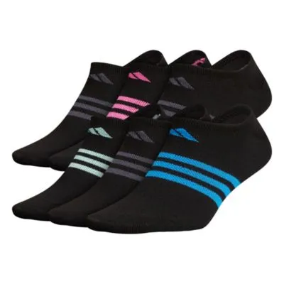 adidas Women's Superlite 6-Pack No Show Socks