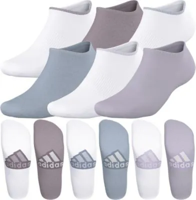 adidas Women's Superlite Classic 6-Pack No Show Socks