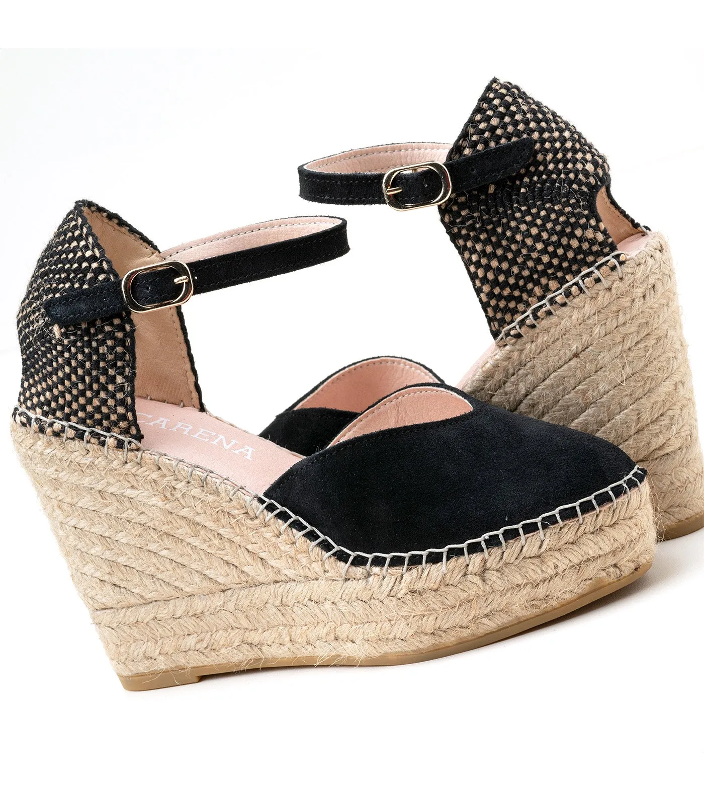 Alba6 Wedge Espadrilles Black