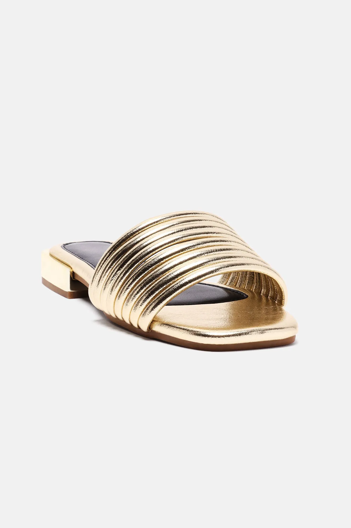 Alisson Block Heel Sandals - Gold