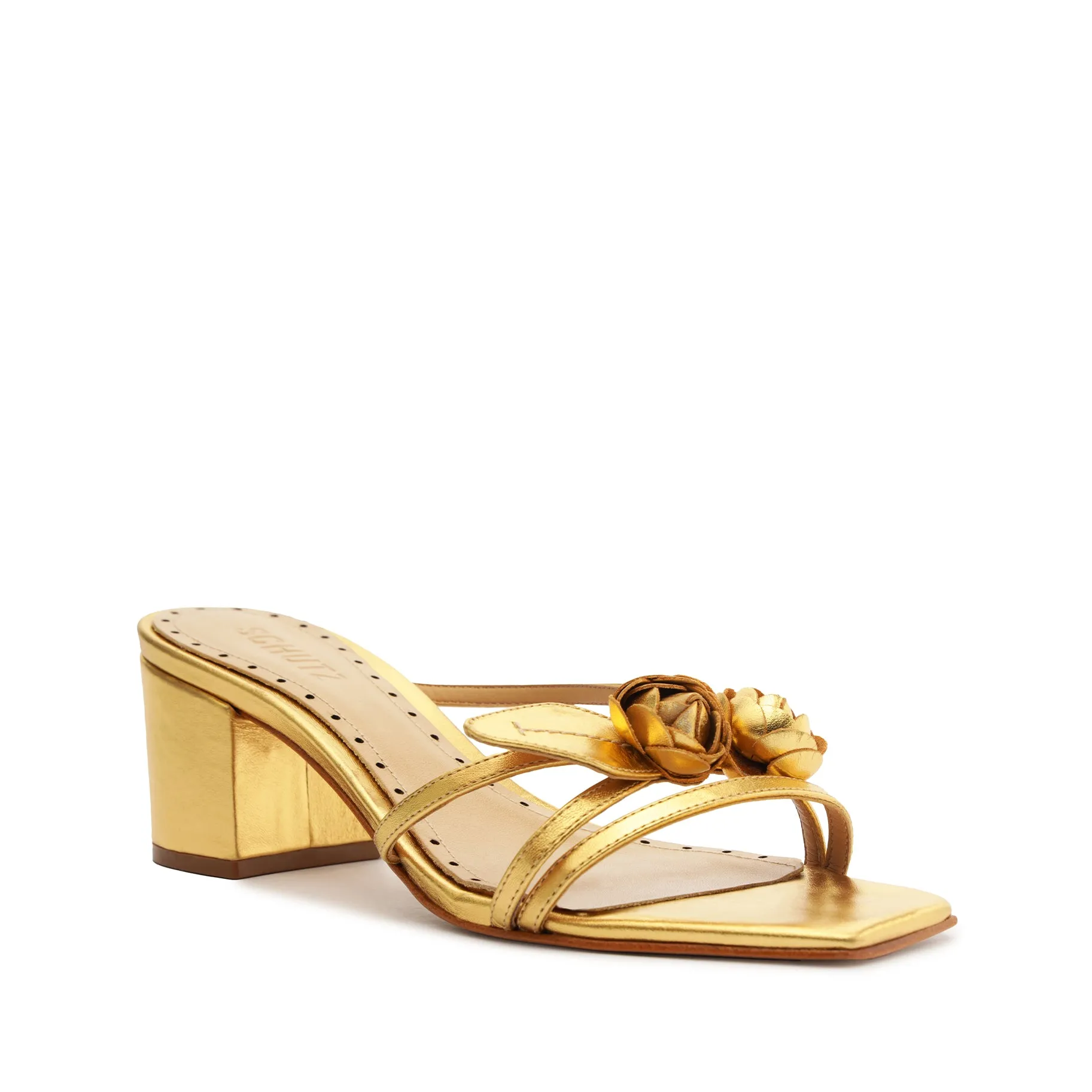 Alma Metallic Leather Sandal