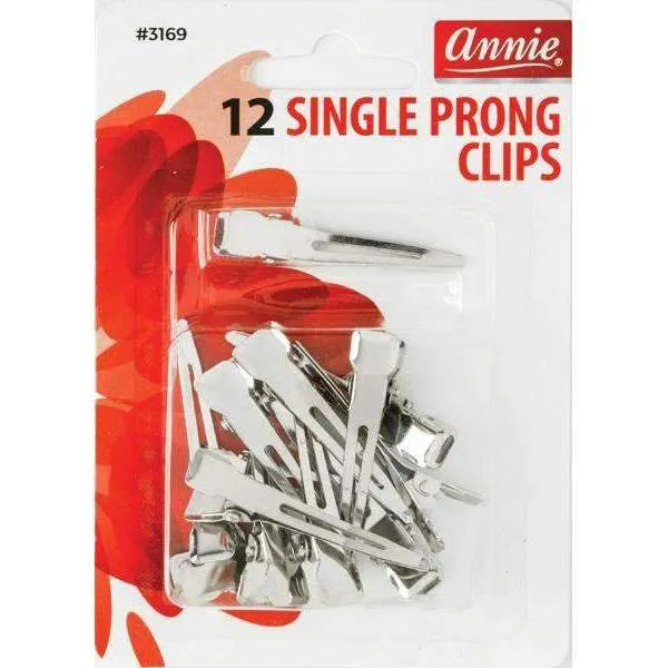 ANNIE SINGLE PRONG CLIPS- 12CT