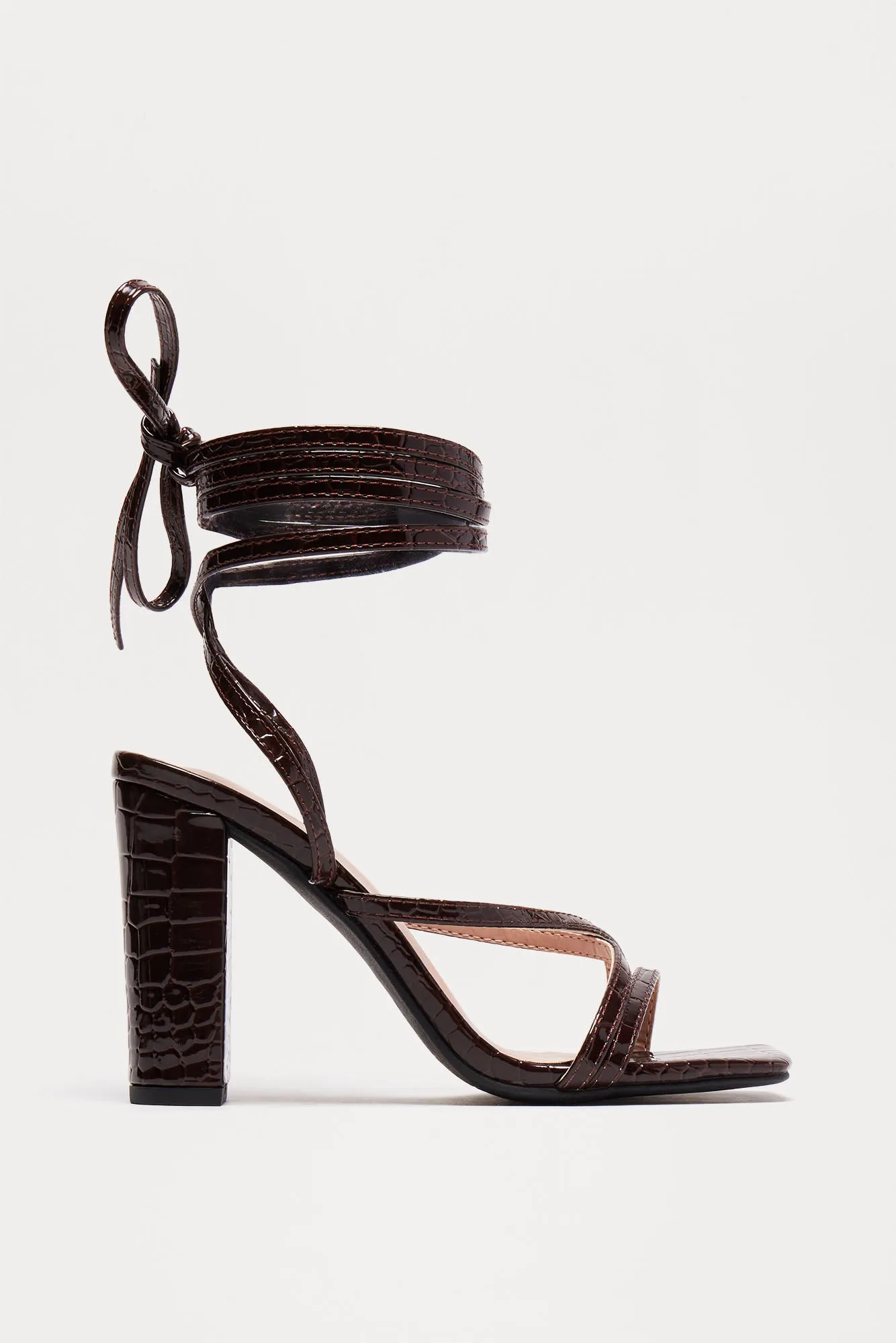 Arlo Wrap Up Heels - Brown