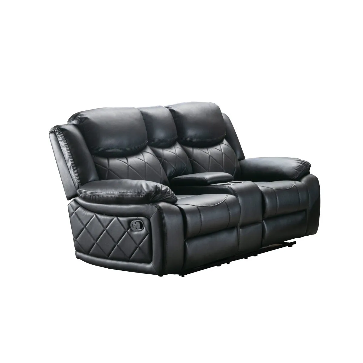 Bartholomew Black Reclining Loveseat