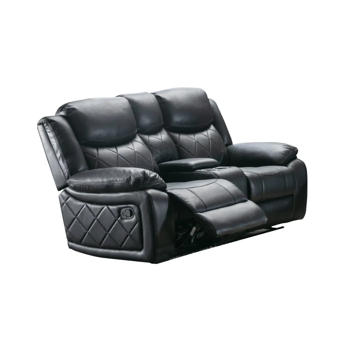 Bartholomew Black Reclining Loveseat