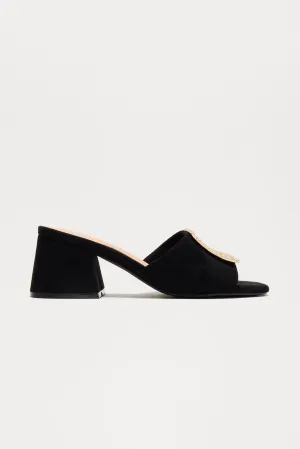 Benton Heeled Mules - Black