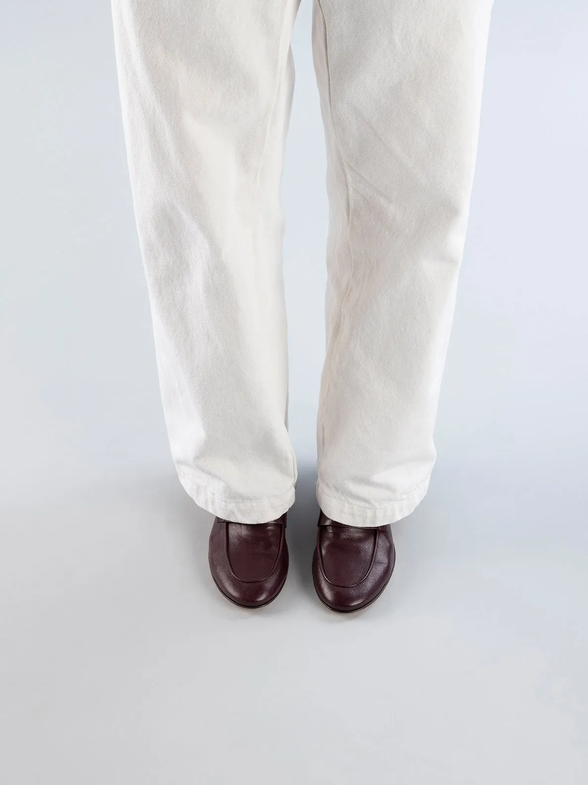 BLAIR 001 - White Leather Loafers