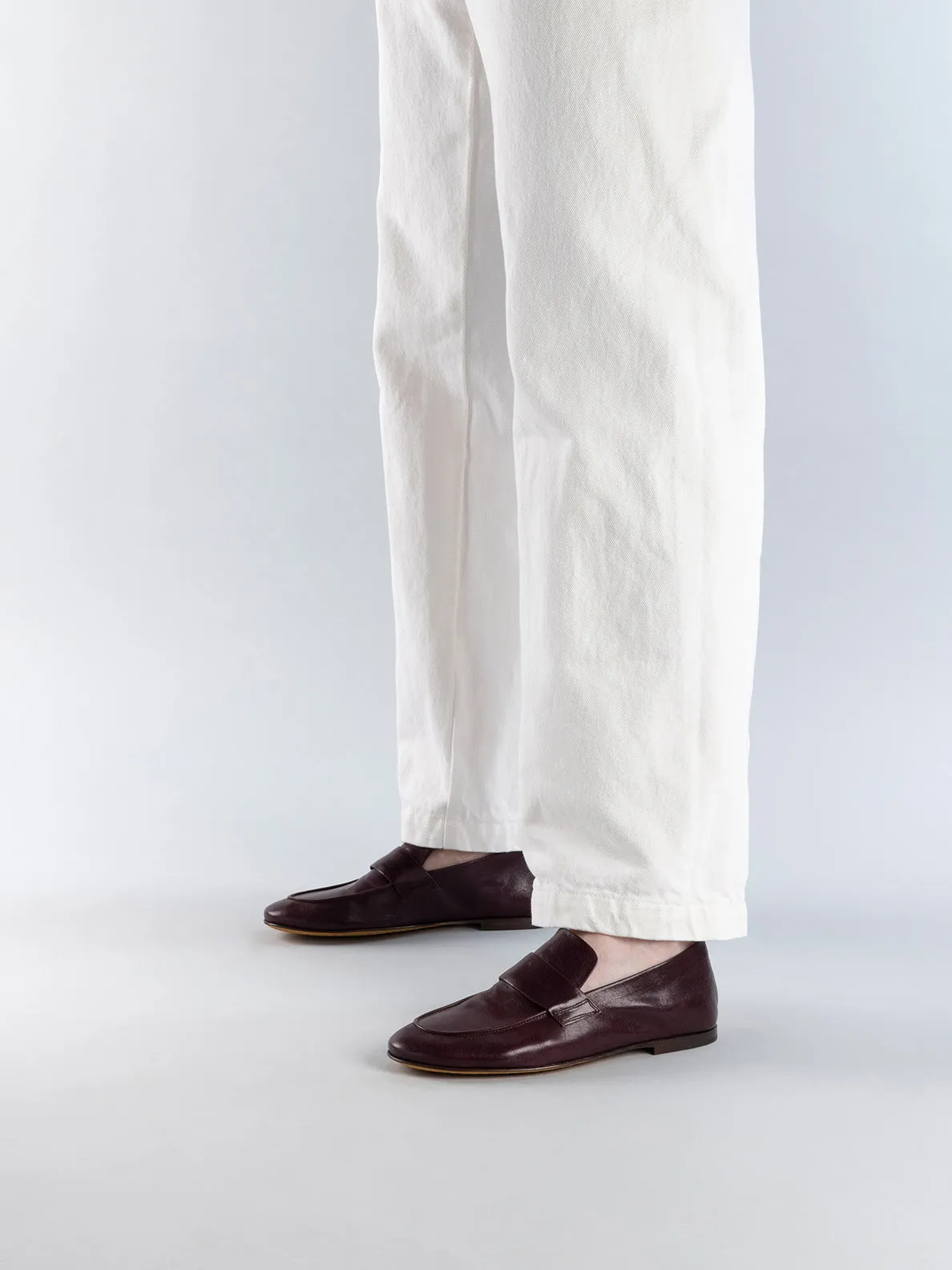 BLAIR 001 - White Leather Loafers