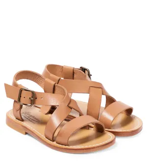 Bonpoint leather sandals, brown