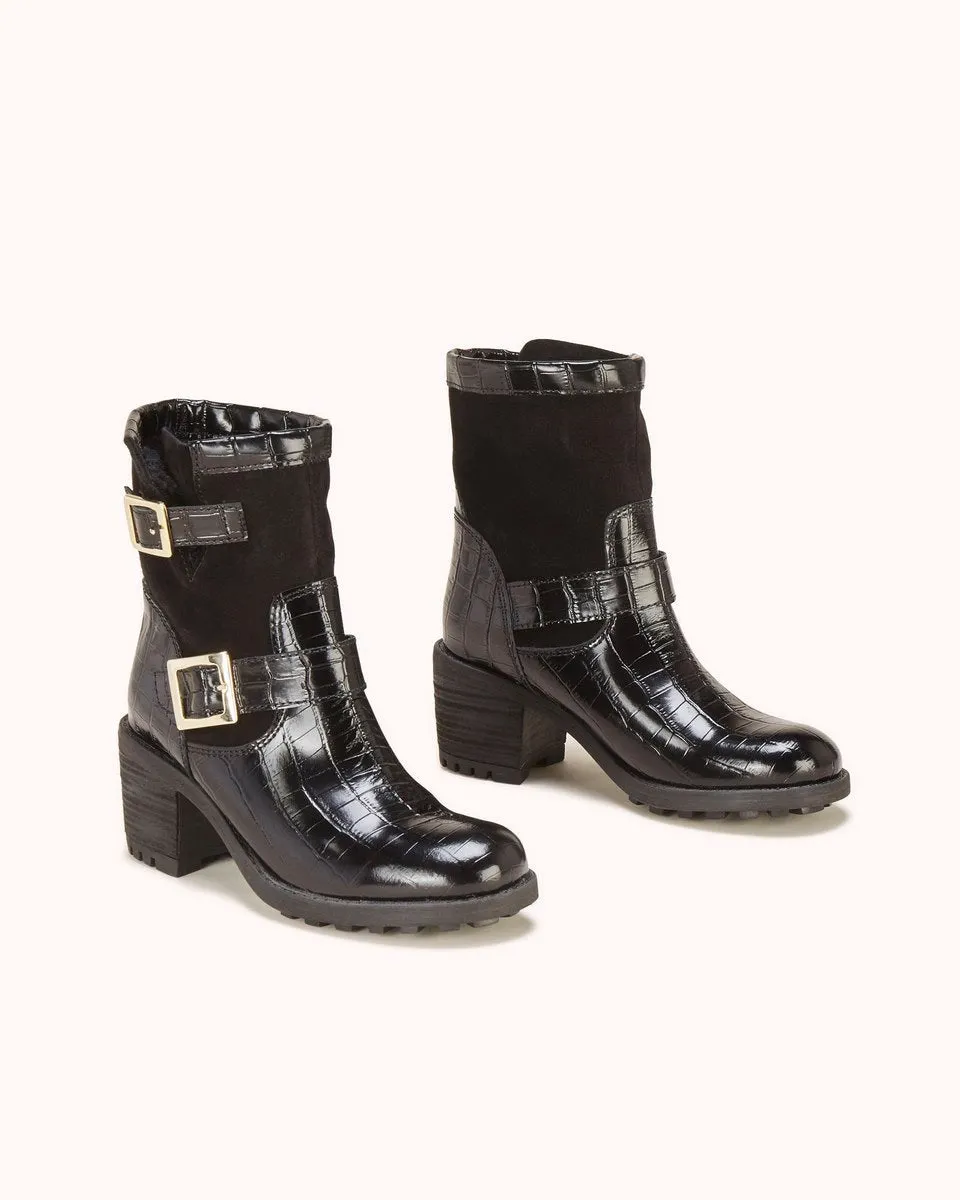 Bottines En Cuir Flovia - Noir