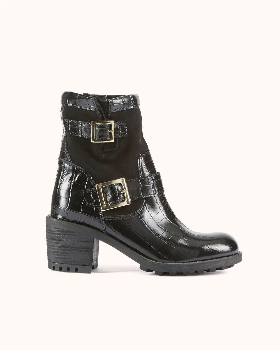 Bottines En Cuir Flovia - Noir