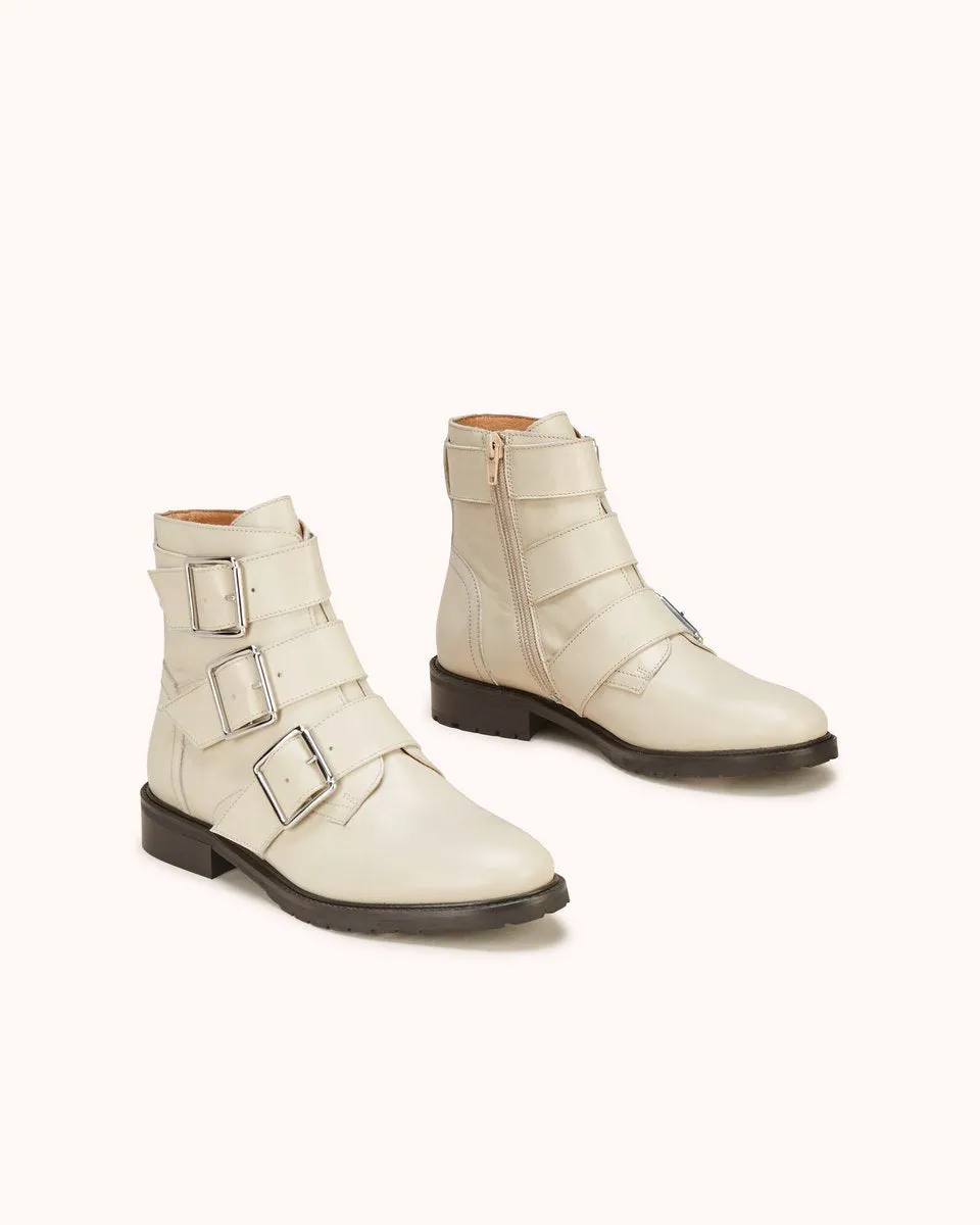 Bottines En Cuir Vollini - Crème