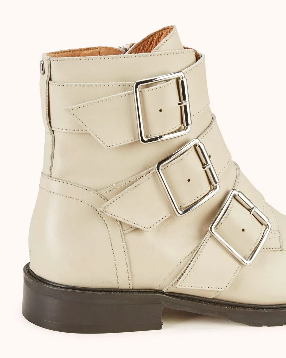 Bottines En Cuir Vollini - Crème