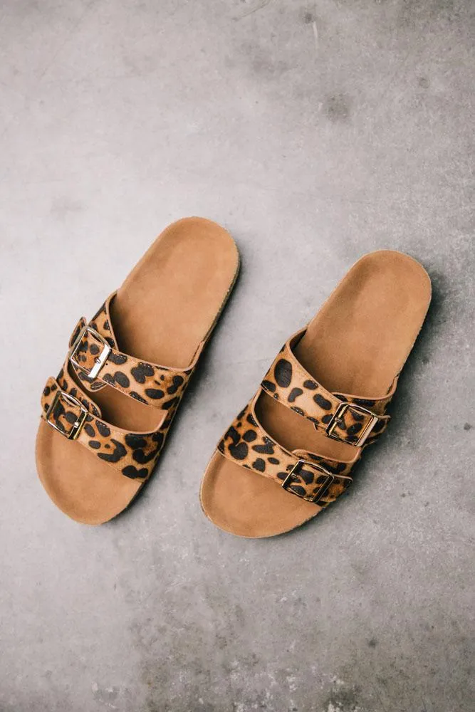 Buckle Sandals in Leopard - FINAL SALE