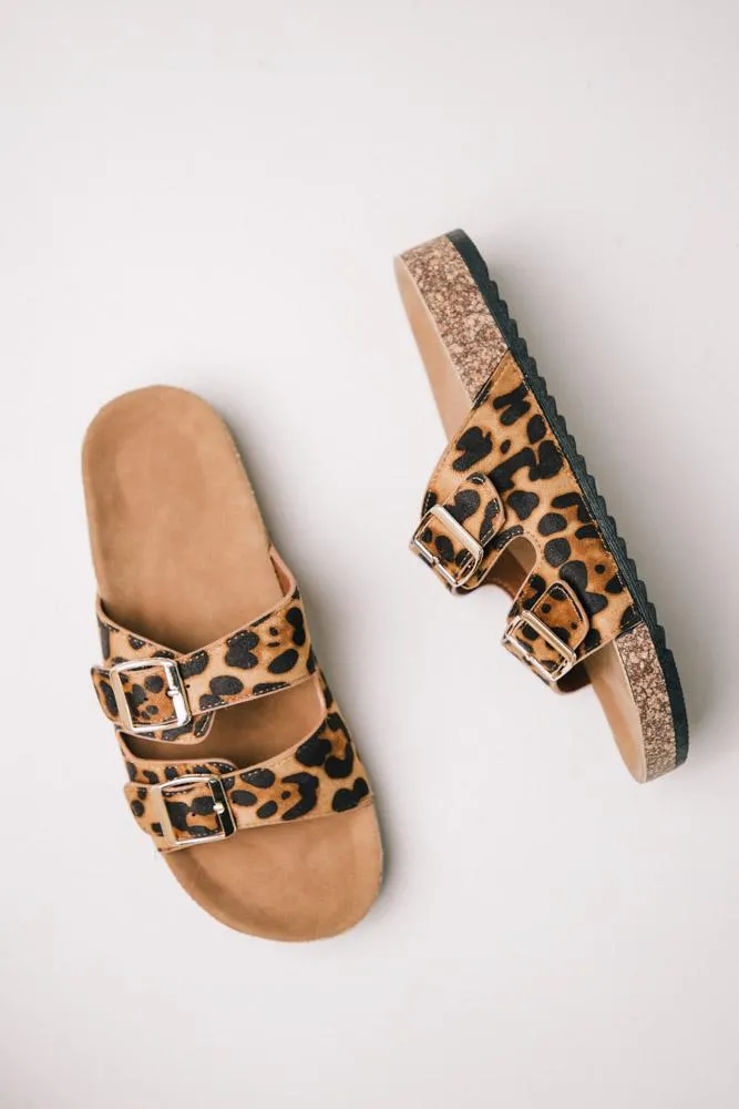 Buckle Sandals in Leopard - FINAL SALE