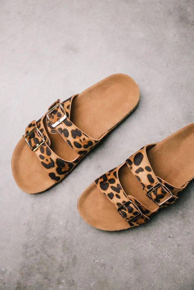 Buckle Sandals in Leopard - FINAL SALE