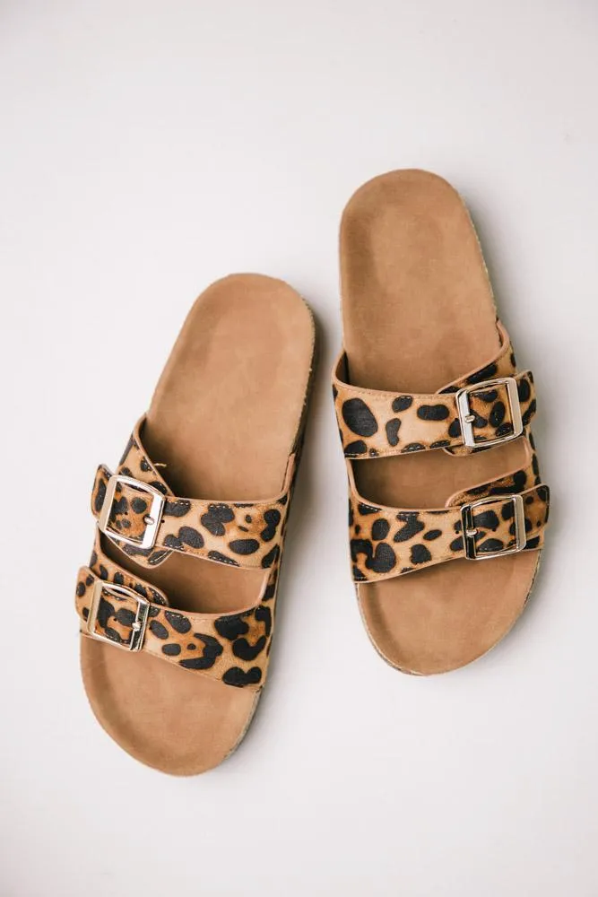 Buckle Sandals in Leopard - FINAL SALE