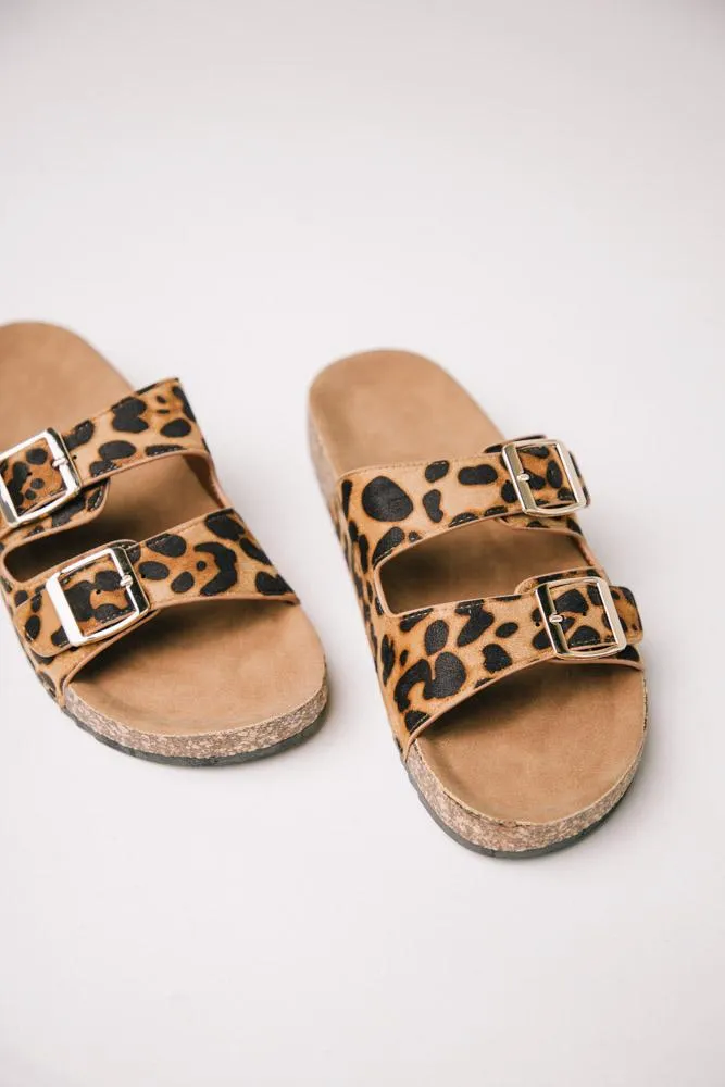 Buckle Sandals in Leopard - FINAL SALE