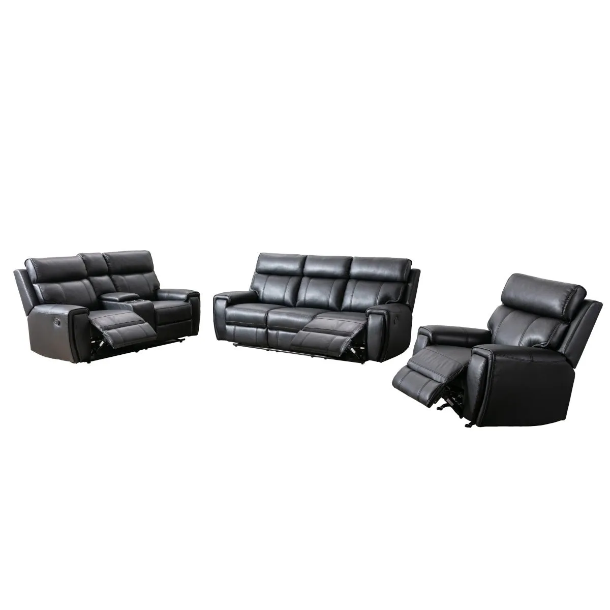 Carnegie Black Reclining Set