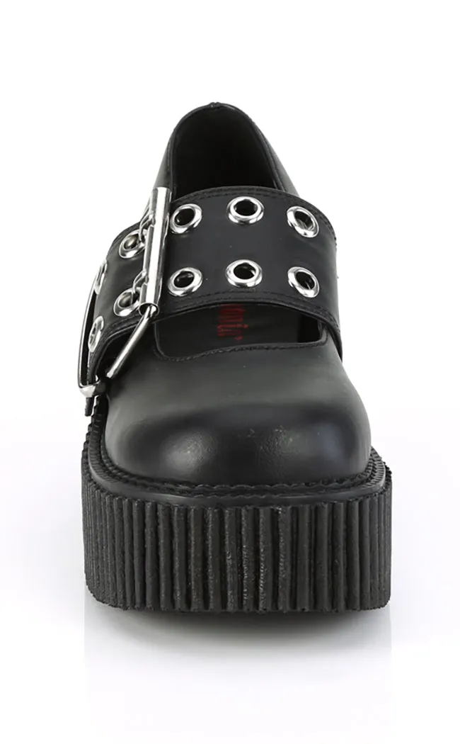 CREEPER-230 Black Vegan Mary Janes (AU Stock)