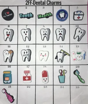 Dental themed shoe charms-medical-healthcare