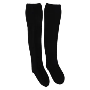 Dolce & Gabbana Black Wool Knit Calf Long Women Accessory Socks