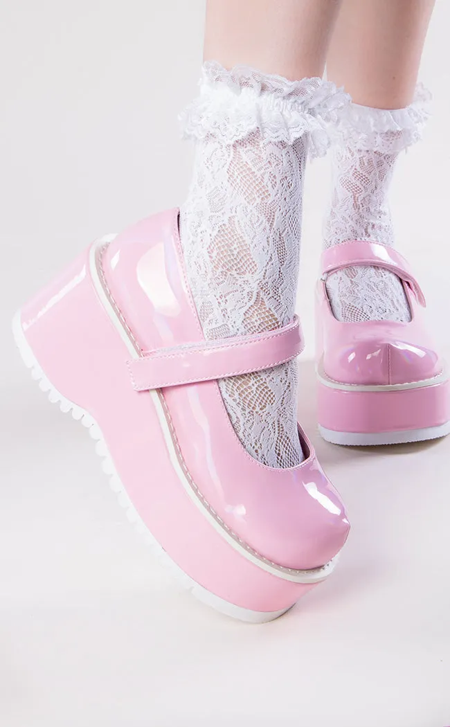 DOLLIE-01 Baby Pink Mary Janes