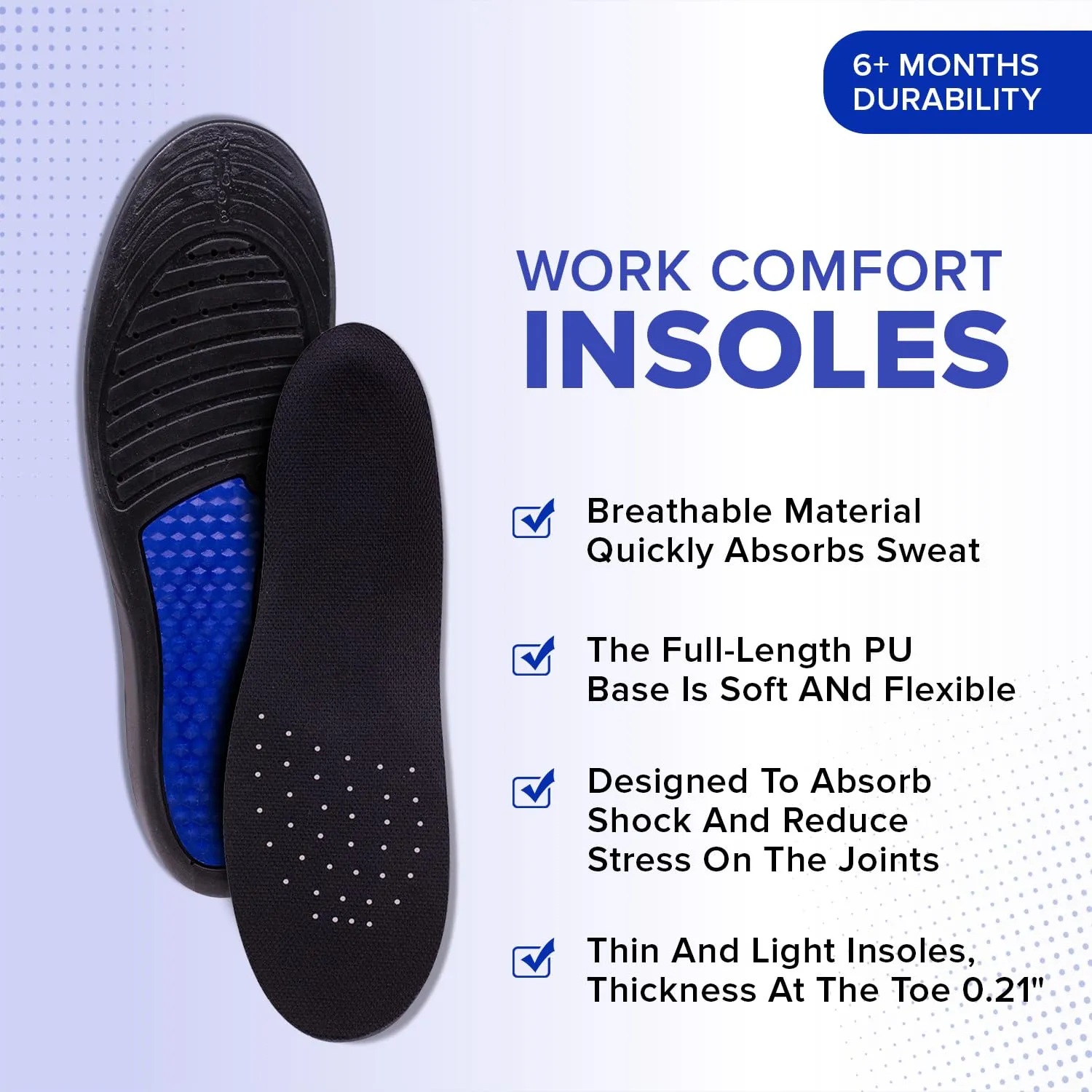 Dr Foot | Insole for Shoes Men | Arch Support for Flat Feet | Shoe Insole for Women | Flat Feet Arch Support Insole | Gel Insoles for Men | Work Insoles | All Day Comfort | Small - 1 Pair