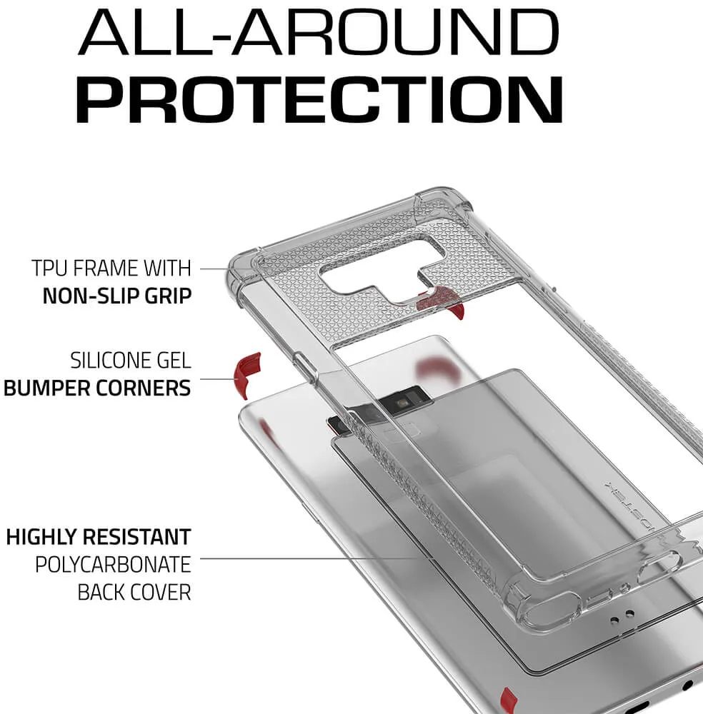 Galaxy Note 9 Case,Ghostek Covert 2 TPU Bumper Frame [Shockproof] | White