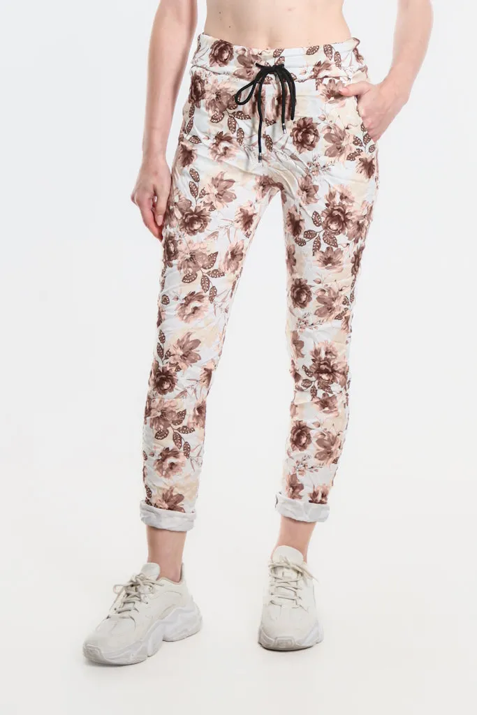 Izzy Floral Leaves Featherweight Pant (PL712F)