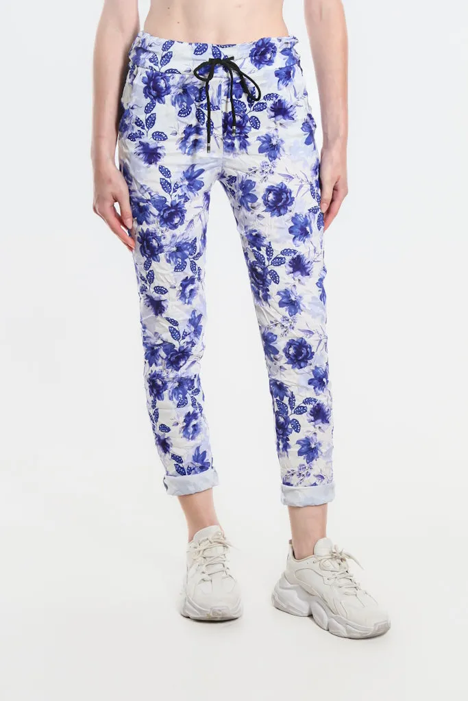 Izzy Floral Leaves Featherweight Pant (PL712F)