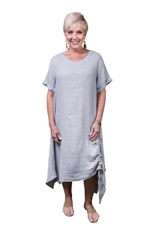 Jayde Drawstring Linen Dress - FINAL SALE