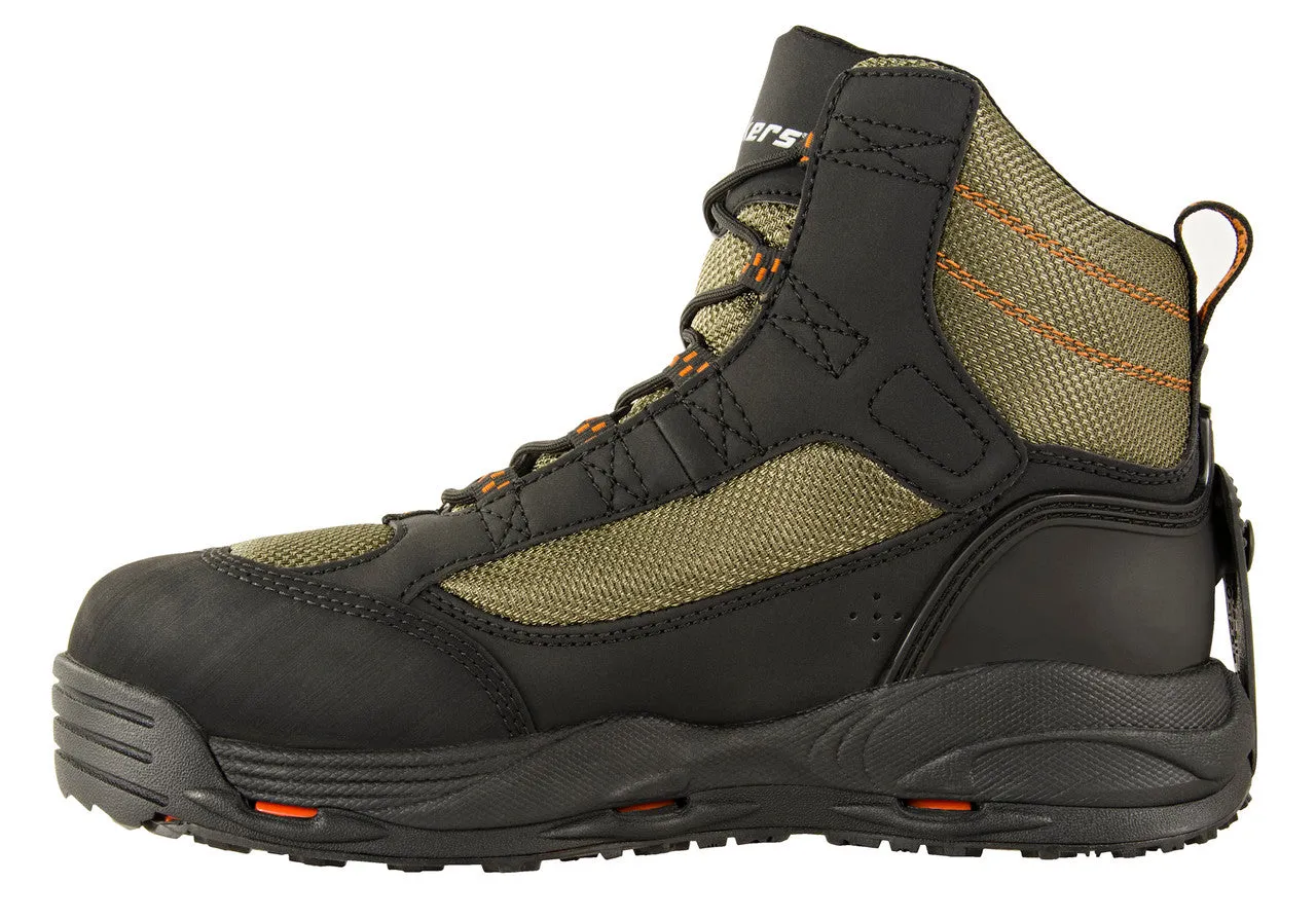 Korkers Mens Olive/Black Greeenback Wading Boots with Felt & Kling-On Soles