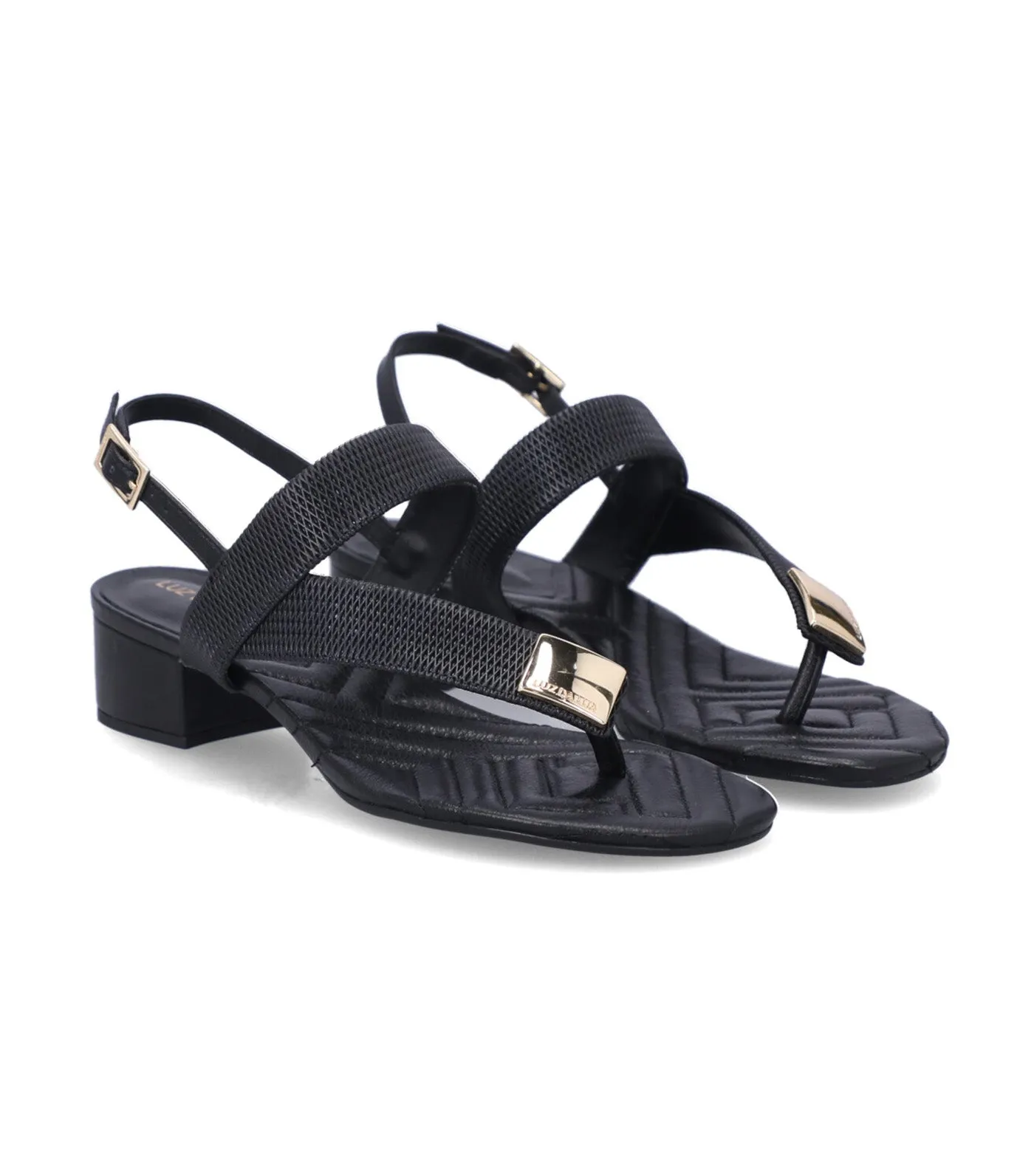 Low Block Heel Sandals Saara/Ravena Black