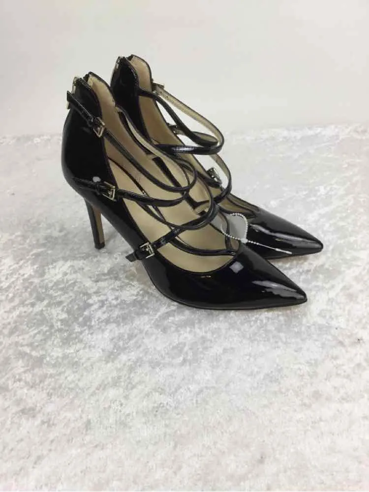 Marc Fisher Women Size 7 Black NWOT patent Strappy Stiletto Heels