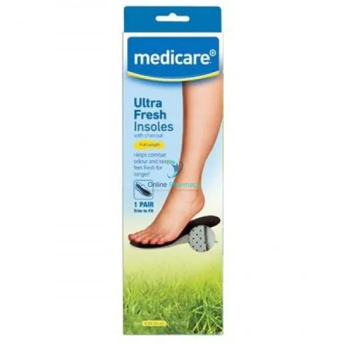 Medicare Ultra Fresh Insoles - 1 Pair (Exp: 01/04/2023)