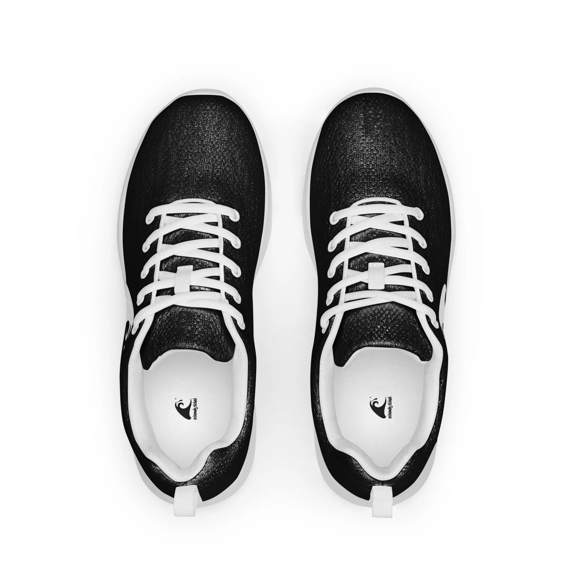 Men’s Black Athleisure Shoes with Extremely Stoked Epic Wave Logo