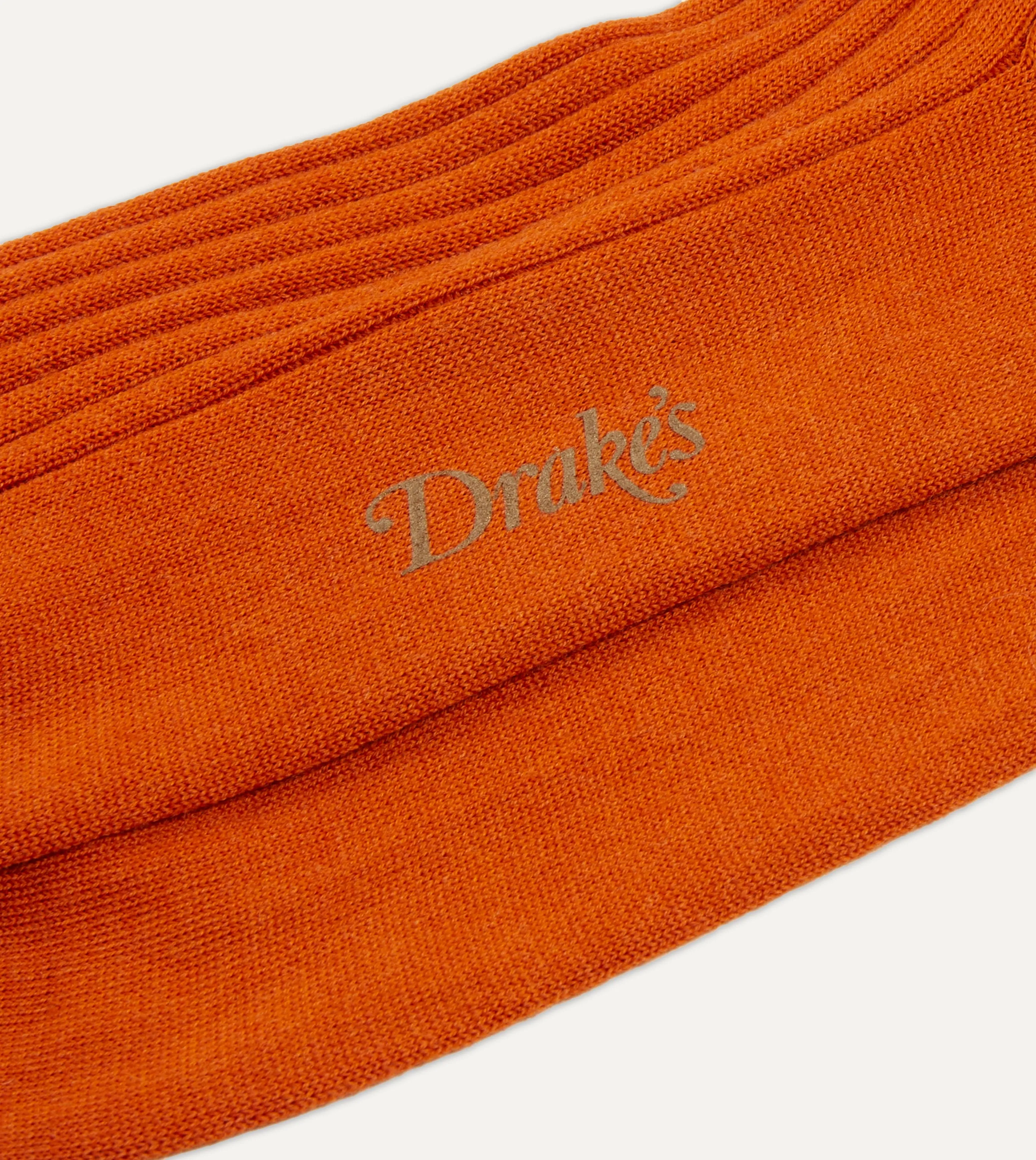 Orange Wool Over-The-Calf Socks