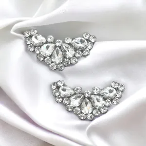 Pear Shape Rhinestone Bridal Shoe Decorative Clips