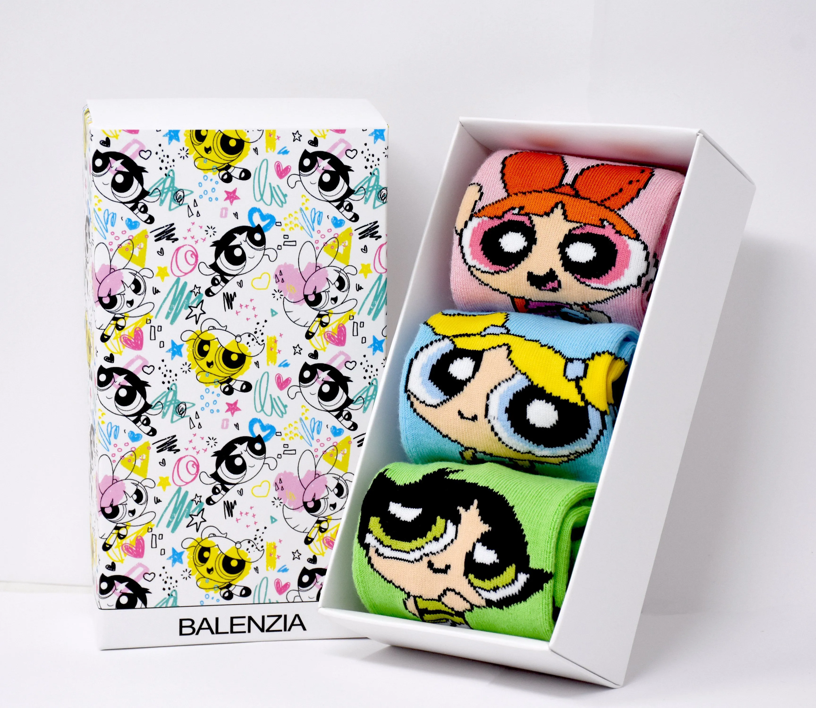 Powerpuff Girls By Balenzia Low Cut Socks for Kids (Pack of 3 Pairs/1U)(4-6 YEARS)