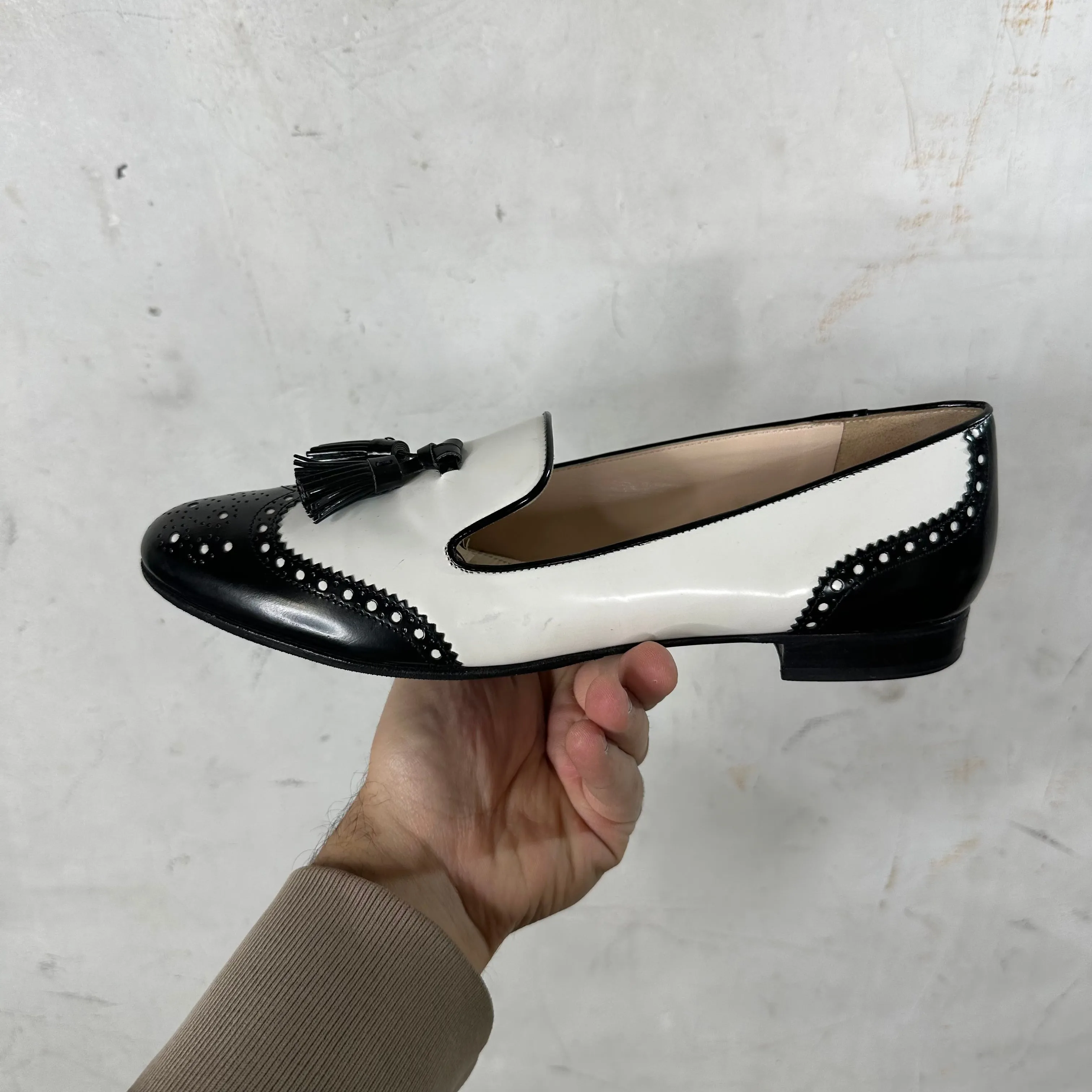 Prada Spazzolato Tassle Loafers