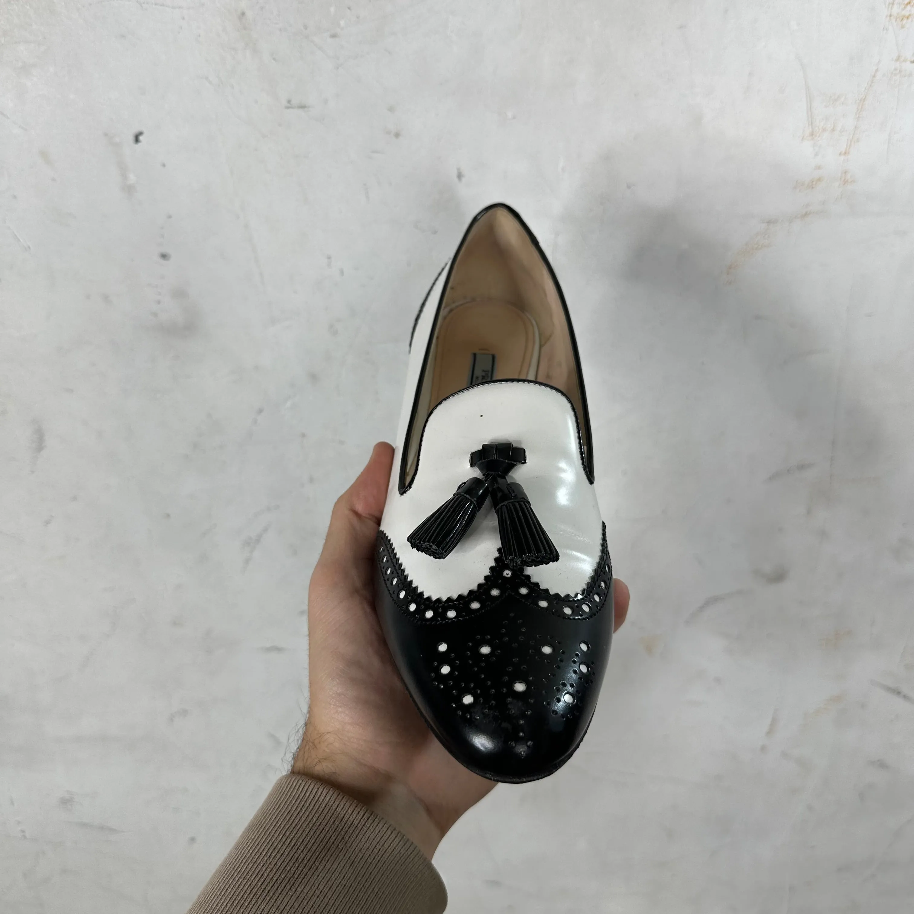 Prada Spazzolato Tassle Loafers