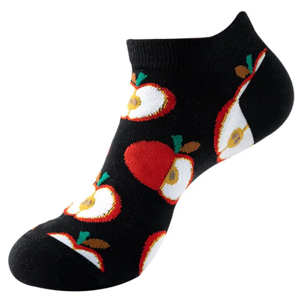 Set of 4 Pairs Food Pattern Low Cut Socks (One Size) 4對一套食物圖案船襪 (均碼)