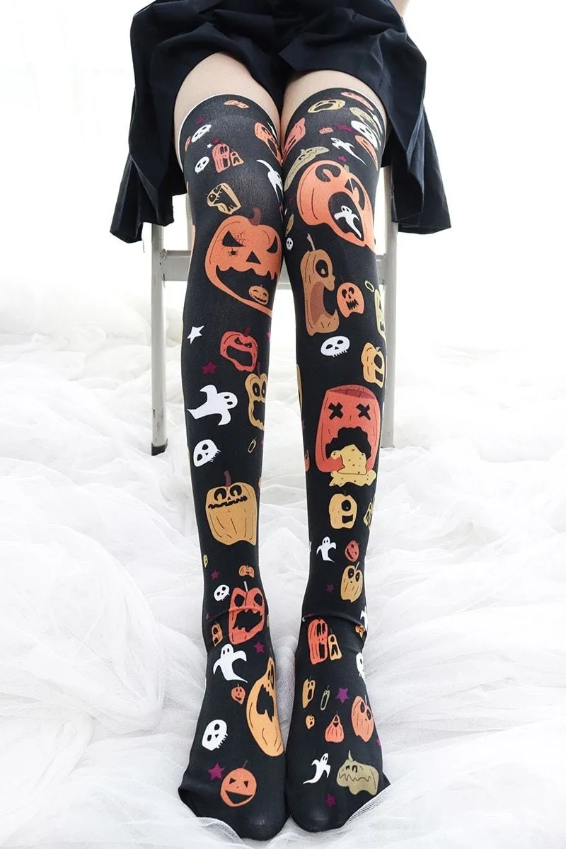 Sickly Pumpkin Stockings