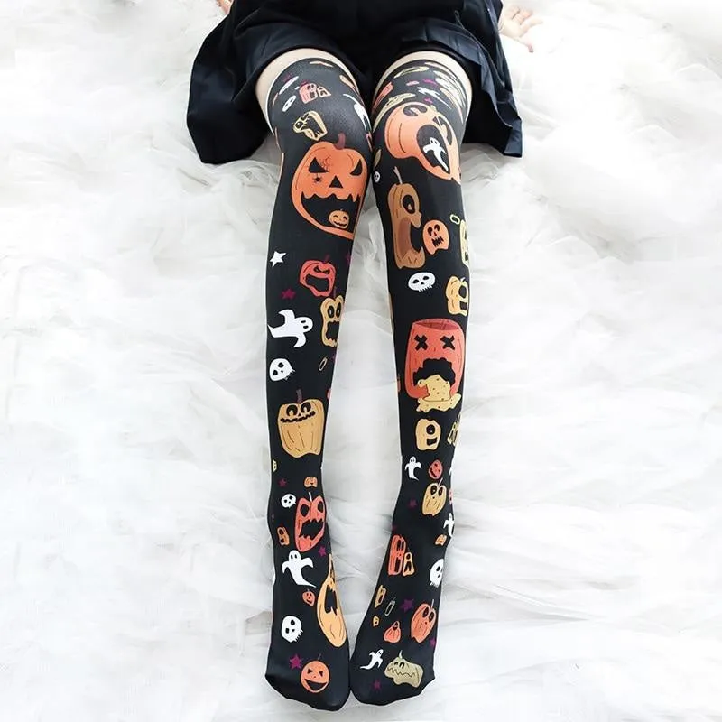 Sickly Pumpkin Stockings