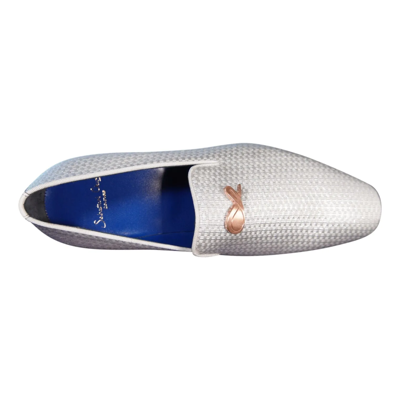 Silver Diamante With Rose Gold Hardware Loafer