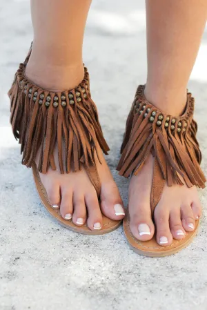 Solene Tan Sandals