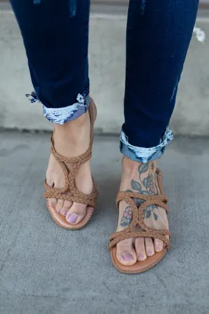 Tan Braided Elm Sandals (5.5-10)