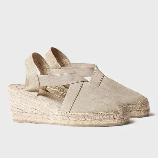 The Classic Closed Toe Espadrille in Stone